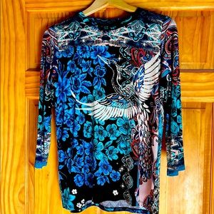 Johnny Wass, three-quarter sleeve T-shirt